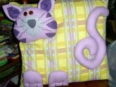 CAPA DE ALMOFADA QUADRADA GATO